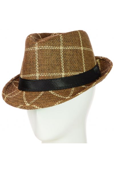 Шляпа Челентанка 12017-33 коричневый
