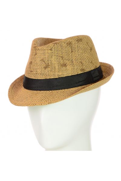 Шляпа Челентанка 12017-26 светло-коричневый