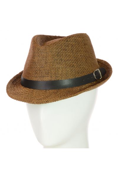 Шляпа Челентанка 12017-8 коричневый