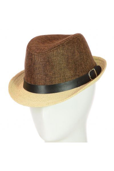 Шляпа Челентанка 12017-10 коричневый