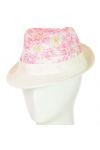 Шляпа Челентанка 12017-16 розовый-белый