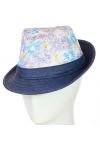 Шляпа Челентанка 12017-15 фиолетовый-синий