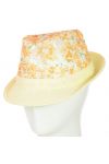 Шляпа Челентанка 12017-15 оранжевый-молочный