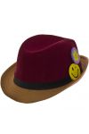 Шляпа фетровая детская FD16003 бордовый
