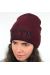 Шапка L19018 бордо-чорний