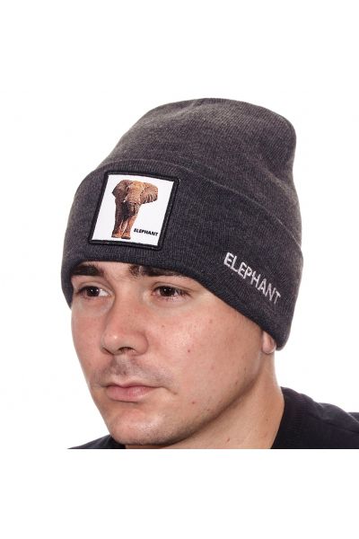 Шапка L21002 темно-сірий